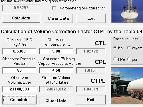 volume correction factors to 15 c